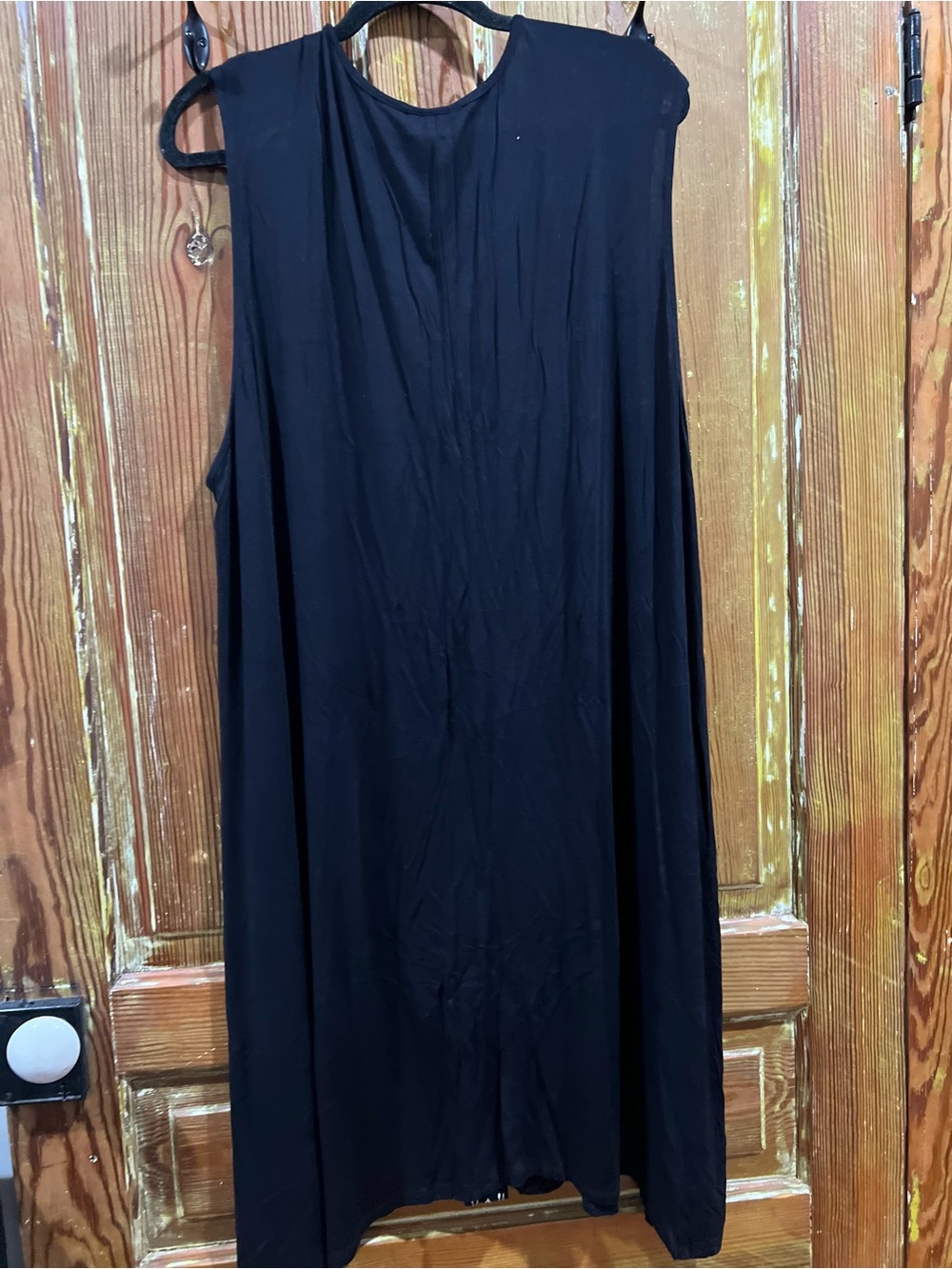 Kim Rogers Black Sleeveless Dress with White Embroidered Detail - Picture 7 of 9